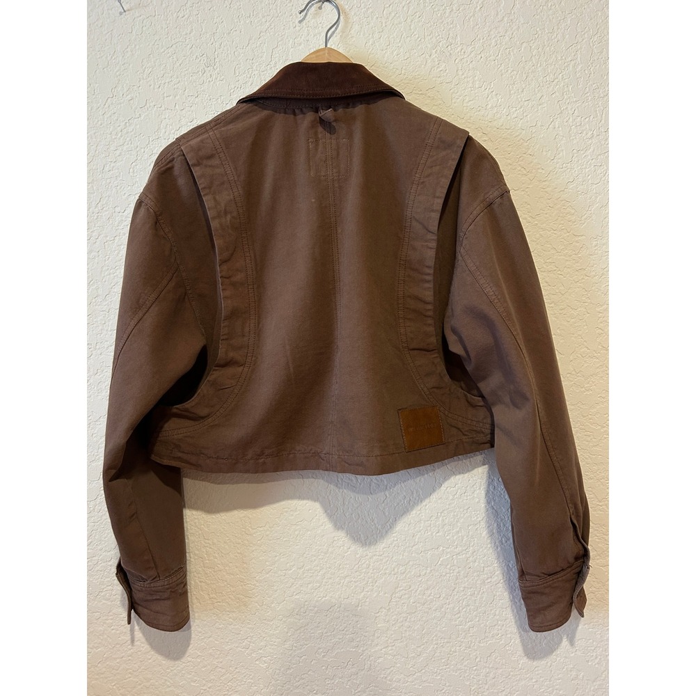 We The Free Martha Cropped Utility Jacket Size XS Brown Canvas Workwear Festival - Picture 5 of 16